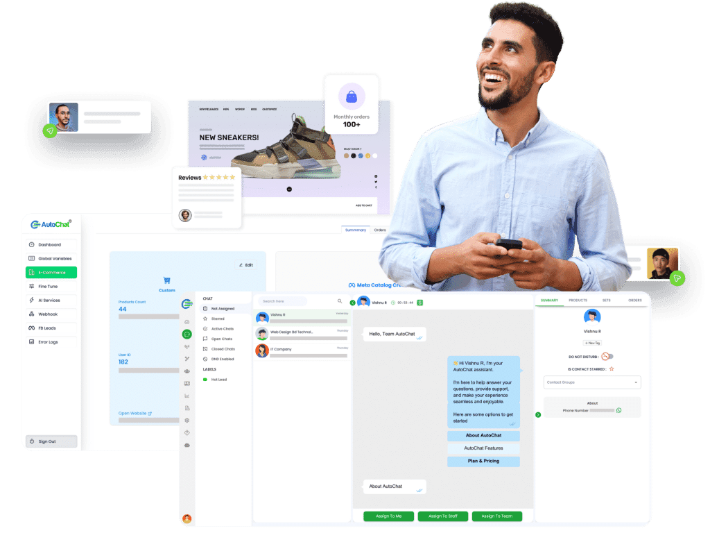 AutoChat WhatsApp automation platform graphic